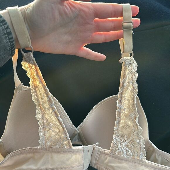 NWOT Calvin Klein Tan Lace Convertible Racerback Demi Bra 36C - Picture 14 of 14